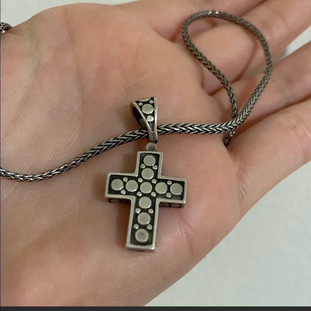 John Hardy Women’s Dot Silver/ Gold Cross Necklace